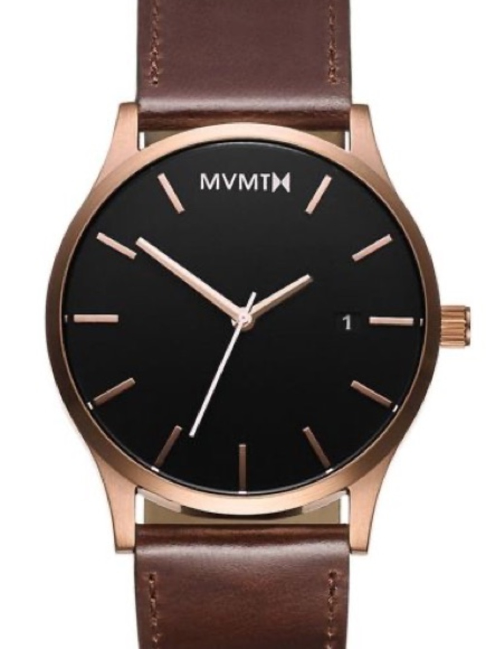 MVMT Watch 45MM Men's Watch Brown Leather Strap